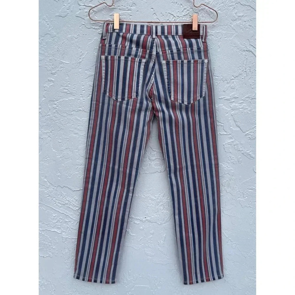 Pepe Jeans Womens Skyler Stripe Straight Trouser Pants Multi Sz 27/30 - Picture 4 of 16